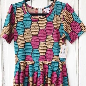 LulaRoe Amelia Jacquard Honeycombs